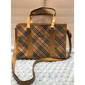 Authentic Rare EUC Burberry Blue Label Check Tote Bag / COA